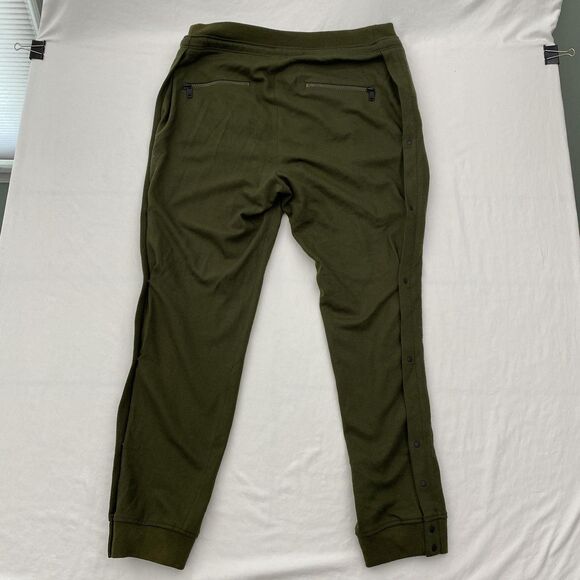 Y-3 Yohji Yamamoto Pants Mens Large Green Wool Snap Button Joggers FW57944 - Picture 2 of 12
